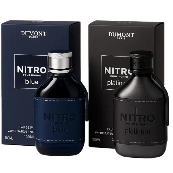 Nitro Blue & Nitro Platinum by Dumont EDP 3.4oz Combo Pack for Men