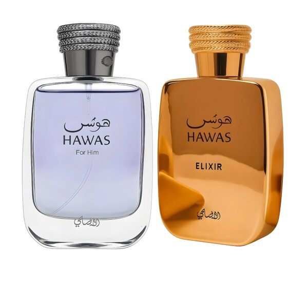 Hawas and Hawas Elixir by Rasasi EDP 3.38 oz Combo Pack For Men By Rasasi