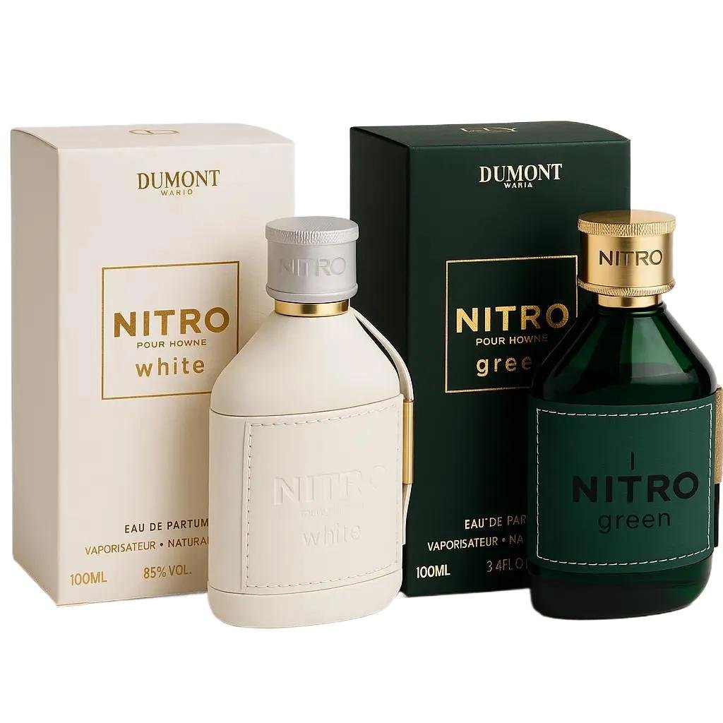 Nitro White and Nitro Green by Dumont EDP Combo Pack 3.4 oz For Men