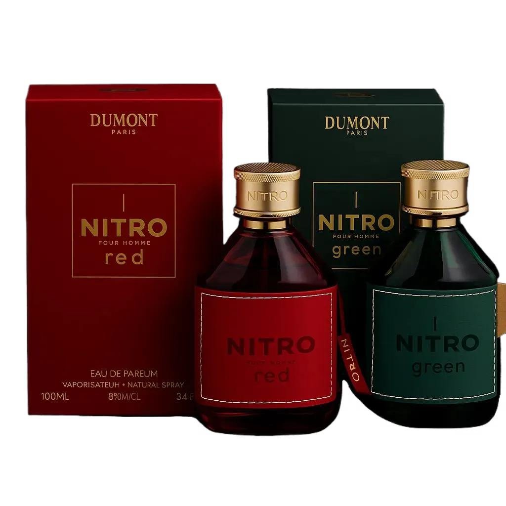 Nitro Red and Nitro Green by Dumont EDP Combo Pack 3.4 oz For Men