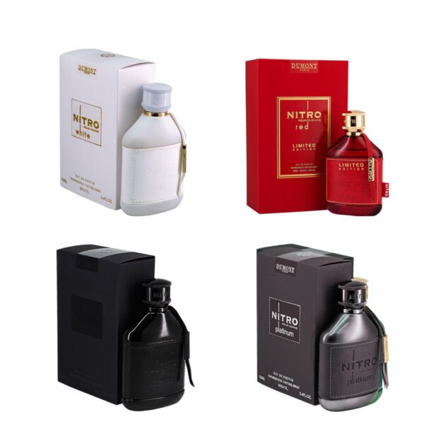 Nitro White, Nitro Red, Nitro Intense and Nitro Platinum by Dumont EDP 3.4 oz For Men