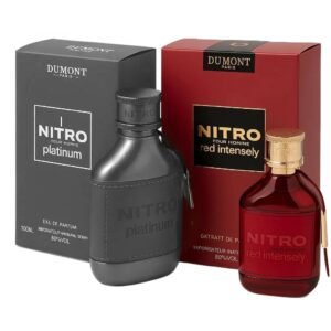 Nitro Red Intensely & Nitro Platinum by Dumont EDP 3.4 oz Combo Pack for Men