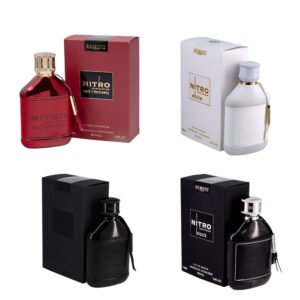 Nitro Red Intensely, Nitro White, Nitro Intense & Nitro Black by Dumont EDP 3.4 oz Combo Pack for Men