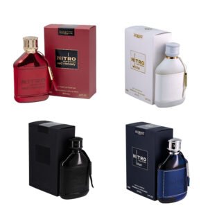 Nitro Red Intensely, Nitro White, Nitro Intense & Nitro Blue by Dumont EDP 3.4 oz Combo Pack for Men