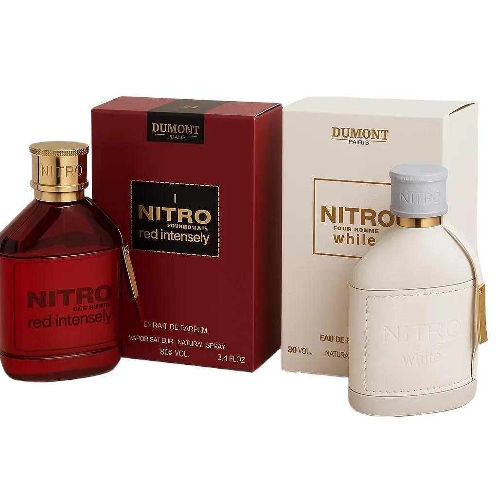 Nitro Red Intensely & Nitro White by Dumont EDP 3.4 oz Combo Pack for Men