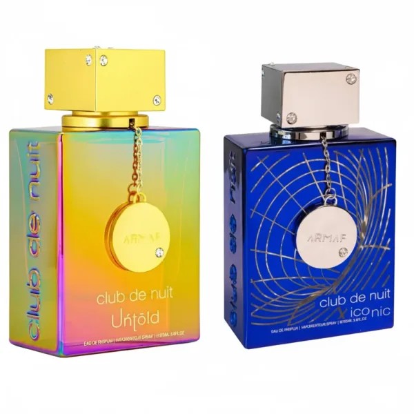 Club De Nuit Iconic Blue and Club De Nuit Untold by Armaf EDP 3.6 oz