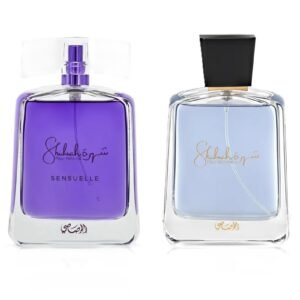 Shuhrah Pour Homme and Shuhrah Sensuelle by Rasasi - EDP Combo Pack 3.4 oz for Men and Women